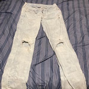 American Eagle acid wash ripped jeans